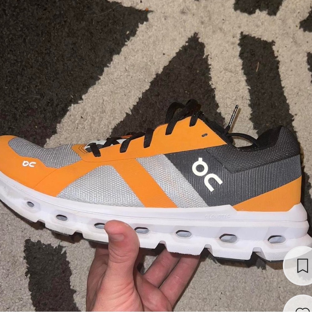 On cloud running shoes.